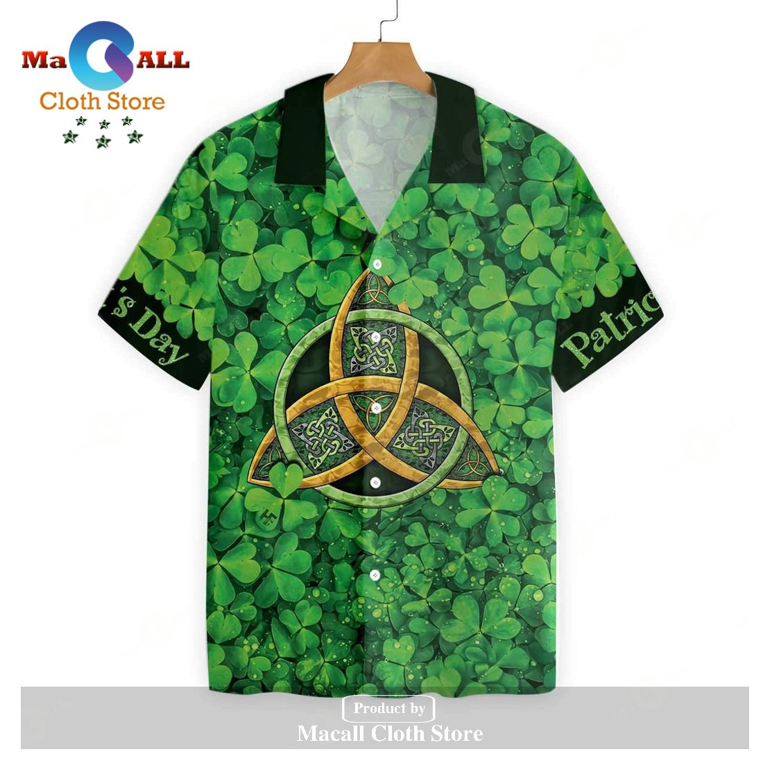 Gifury St Patrick's Day Hawaii Shirt Irish Celtic Knot Clover Green Al Gifury St Patrick's Day Hawaii Shirt Irish Celtic Knot Clover Green Al