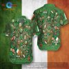 Gifury St Patrick’s Day Hawaii Shirt Irish Pride Flag The Harp Aloha