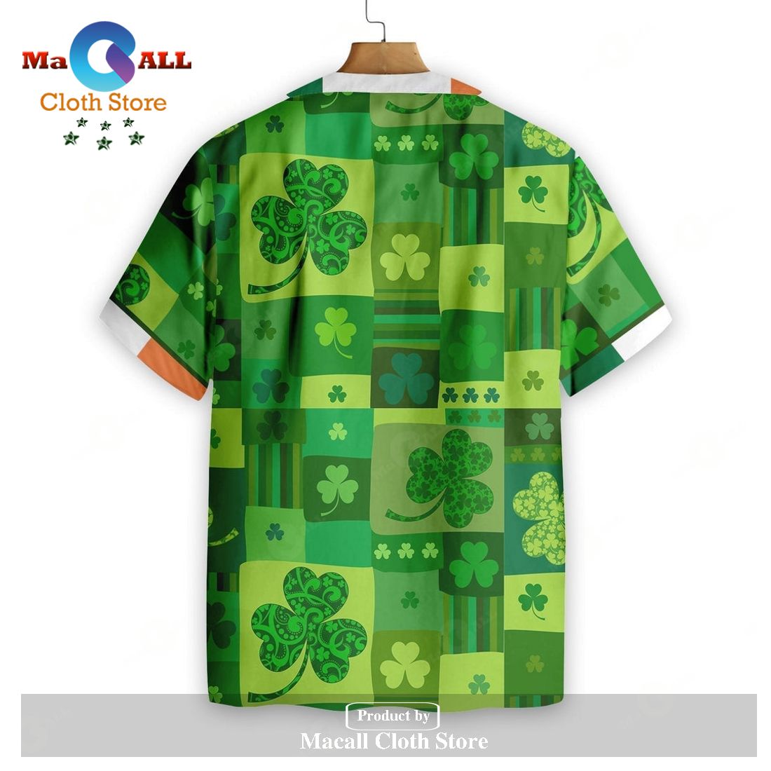 Gifury St Patrick’s Day Hawaii Shirt Lucky Four Leaf Clover Pattern