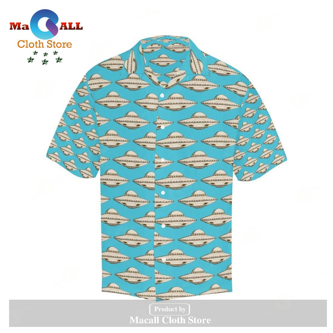 Gifury UFO Hawaii Shirt White UFO Pattern Blue Hawaiian Shirt UFO Aloha Gifury UFO Hawaii Shirt White UFO Pattern Blue Hawaiian Shirt UFO Aloha
