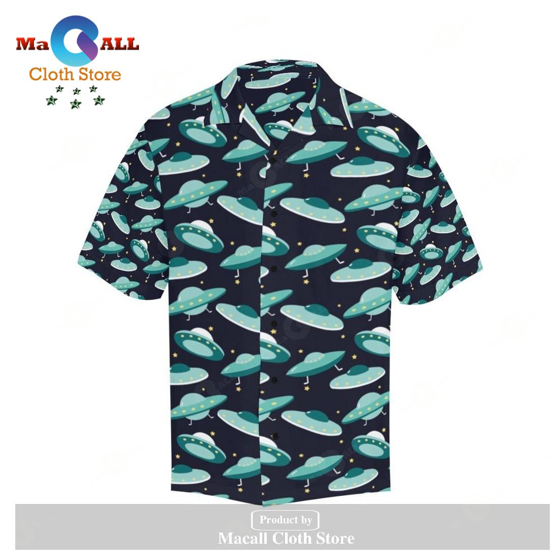 Gifury UFO Hawaiian Shirt Green UFO Pattern Black Hawaii Shirt UFO Aloha Gifury UFO Hawaiian Shirt Green UFO Pattern Black Hawaii Shirt UFO Aloha