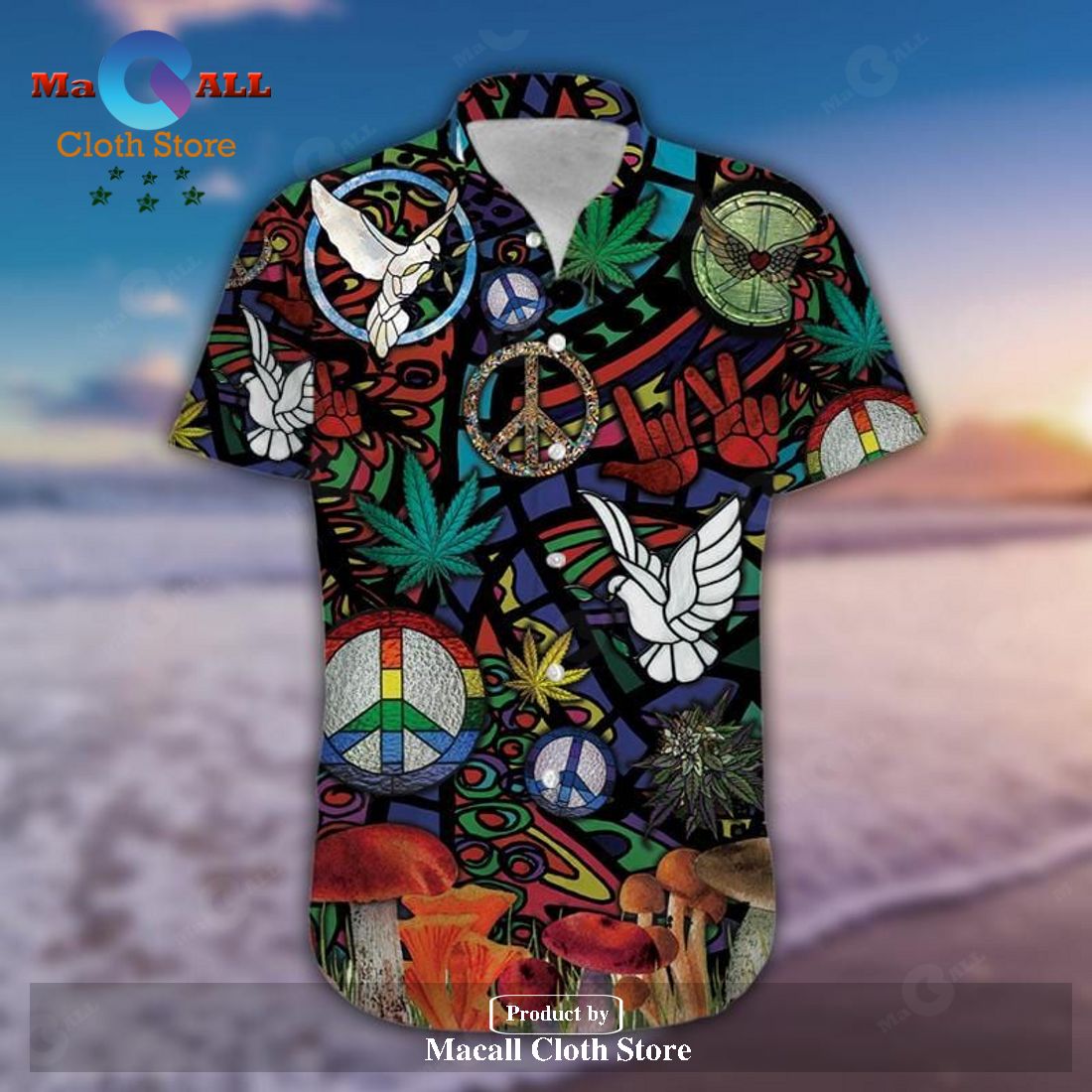Hippie Hawaii Shirt Peace Symbols Pigeon Finger Hand Sign Hawaiian Aloha Hippie Hawaii Shirt Peace Symbols Pigeon Finger Hand Sign Hawaiian Aloha