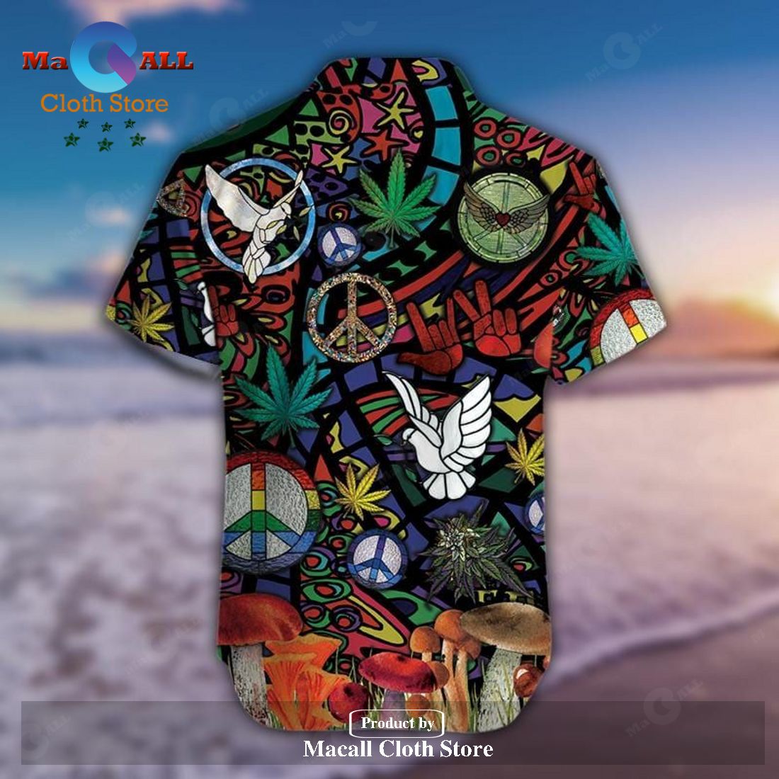 Hippie Hawaii Shirt Peace Symbols Pigeon Finger Hand Sign Hawaiian Aloha Hippie Hawaii Shirt Peace Symbols Pigeon Finger Hand Sign Hawaiian Aloha