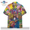 Hippie Hawaiian Shirt Guitars Circle Flowers Pattern Colorful Hawaii_