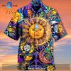 Hippie Shirt Weed Mandala Radiant Color Black Hawaiian Aloha Shirt