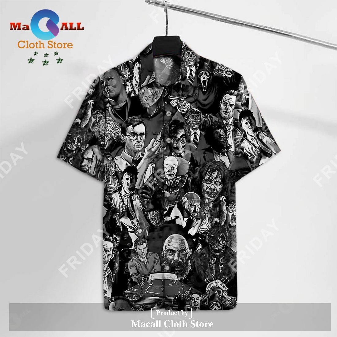 Horror Hawaiian Shirt All Horror Movie Characters Hawaii Tshirt Cool A Horror Hawaiian Shirt All Horror Movie Characters Hawaii Tshirt Cool A