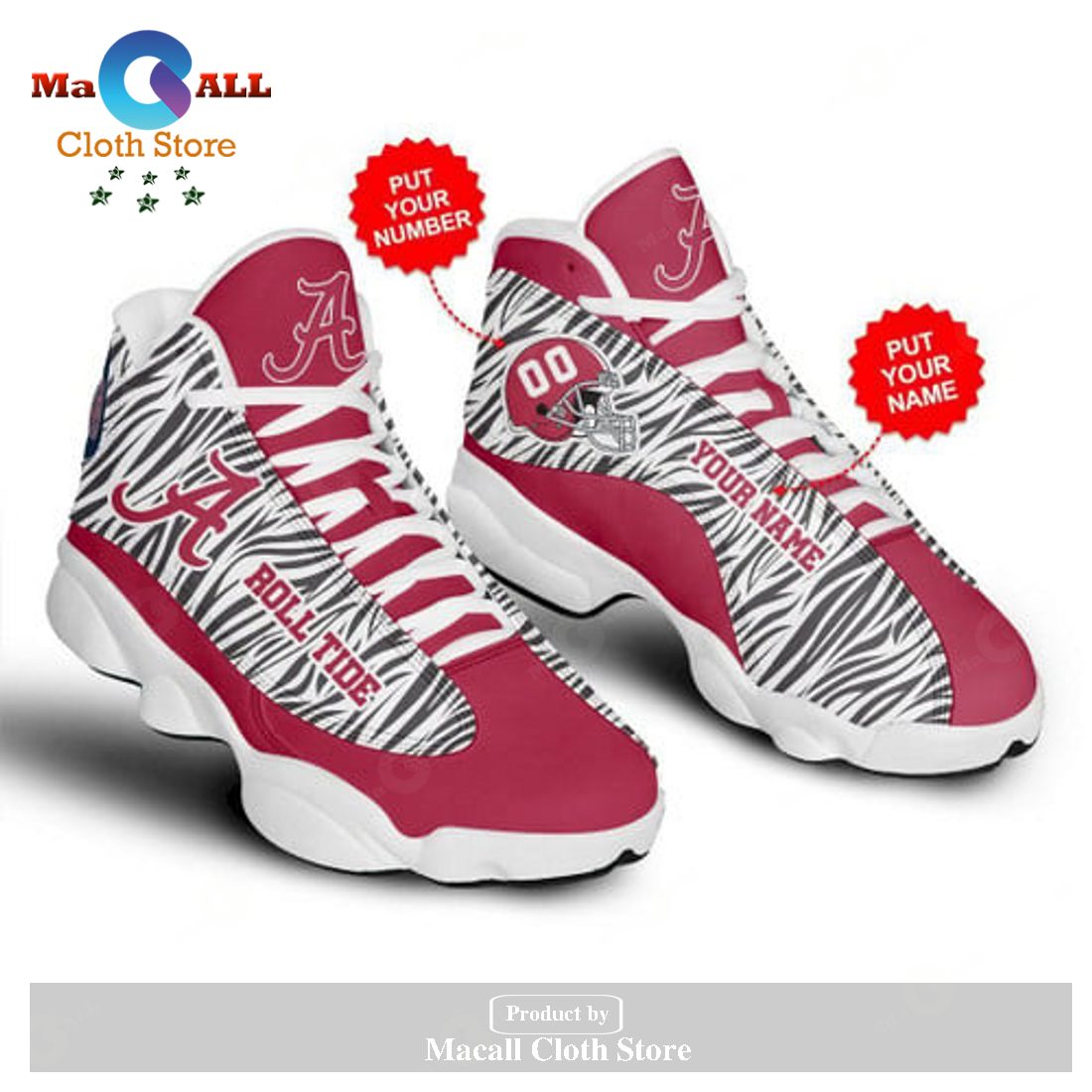 Alabama Crimson Tide Football Air Jordan 13 Shoes Sneaker, Gifts For Men Women POD Design Alabama Crimson Tide Football Air Jordan 13 Shoes Sneaker, Gifts For Men Women POD Design