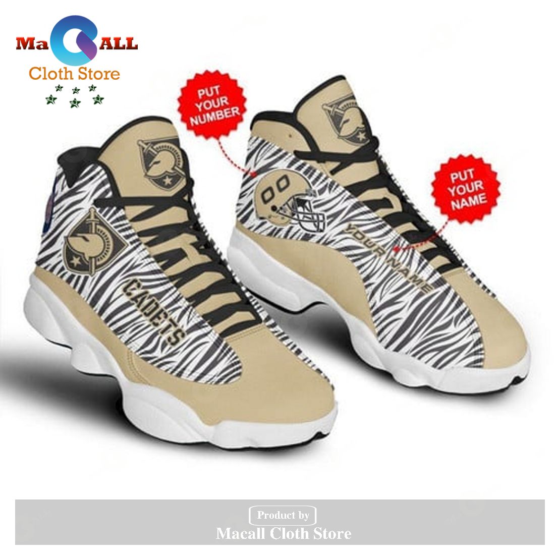 Army Black Knights Football Air Jordan 13 Shoes Sneaker,  Gifts For Men Women POD Design