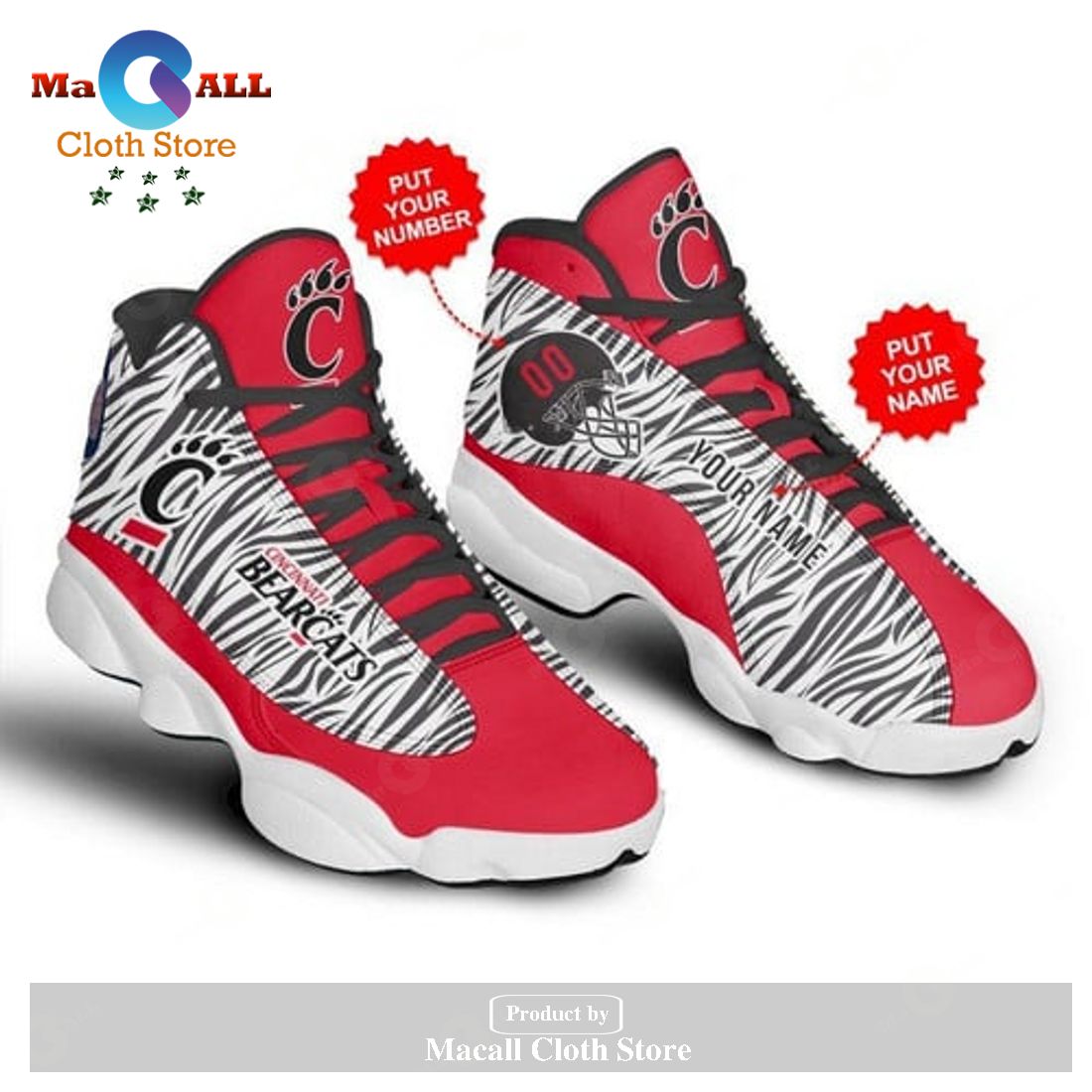 Cincinnati Bearcats Football Air Jordan 13 Shoes Sneaker, Gifts For Men Women POD Design Cincinnati Bearcats Football Air Jordan 13 Shoes Sneaker, Gifts For Men Women POD Design