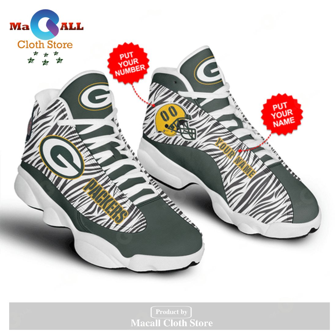 Green Bay Packers NFL Football Air Jordan 13 Shoes Sneaker,  Gifts For Men Women POD Design – DT71