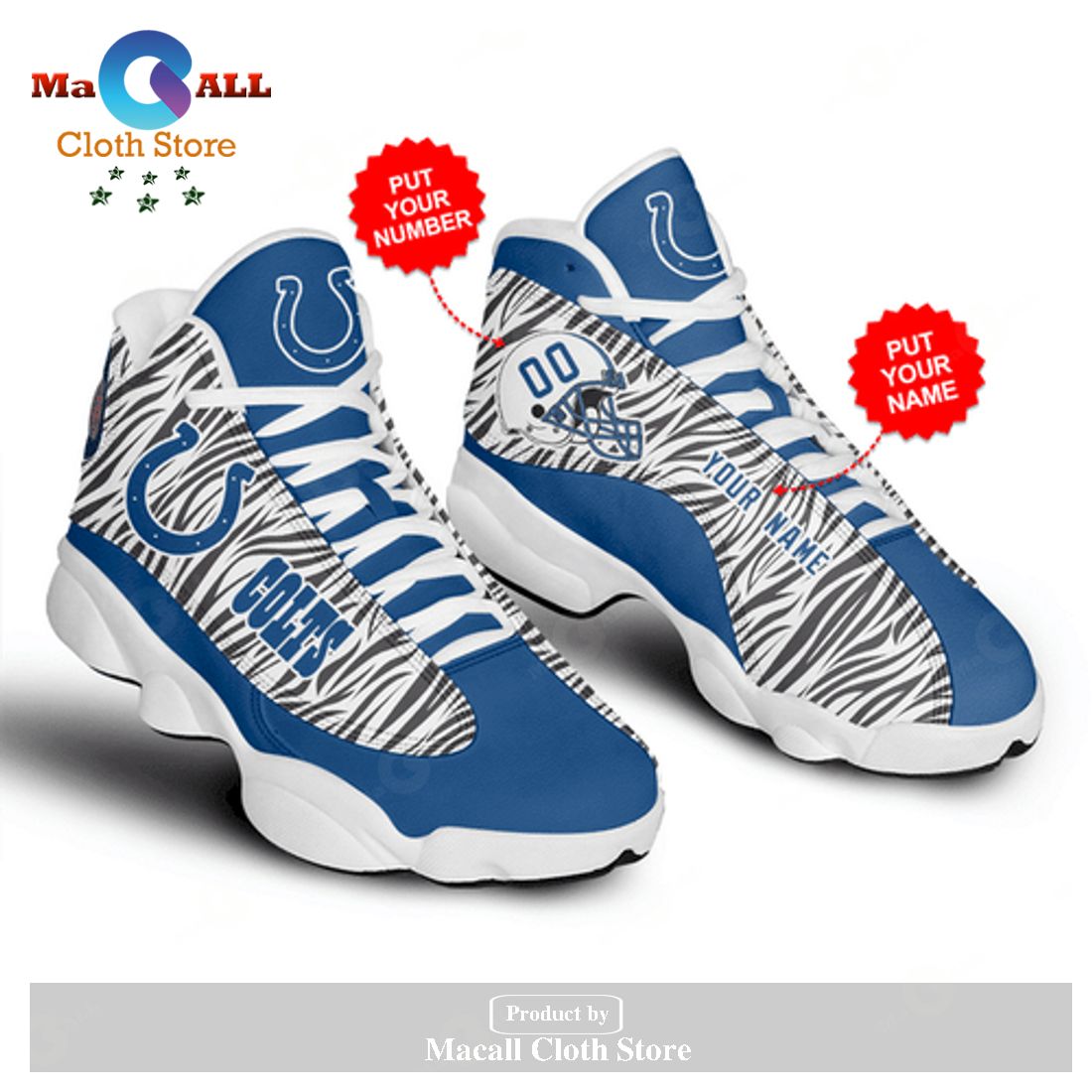 Indianapolis Colts  Football Air Jordan 13 Shoes Sneaker,  Gifts For Men Women POD Design