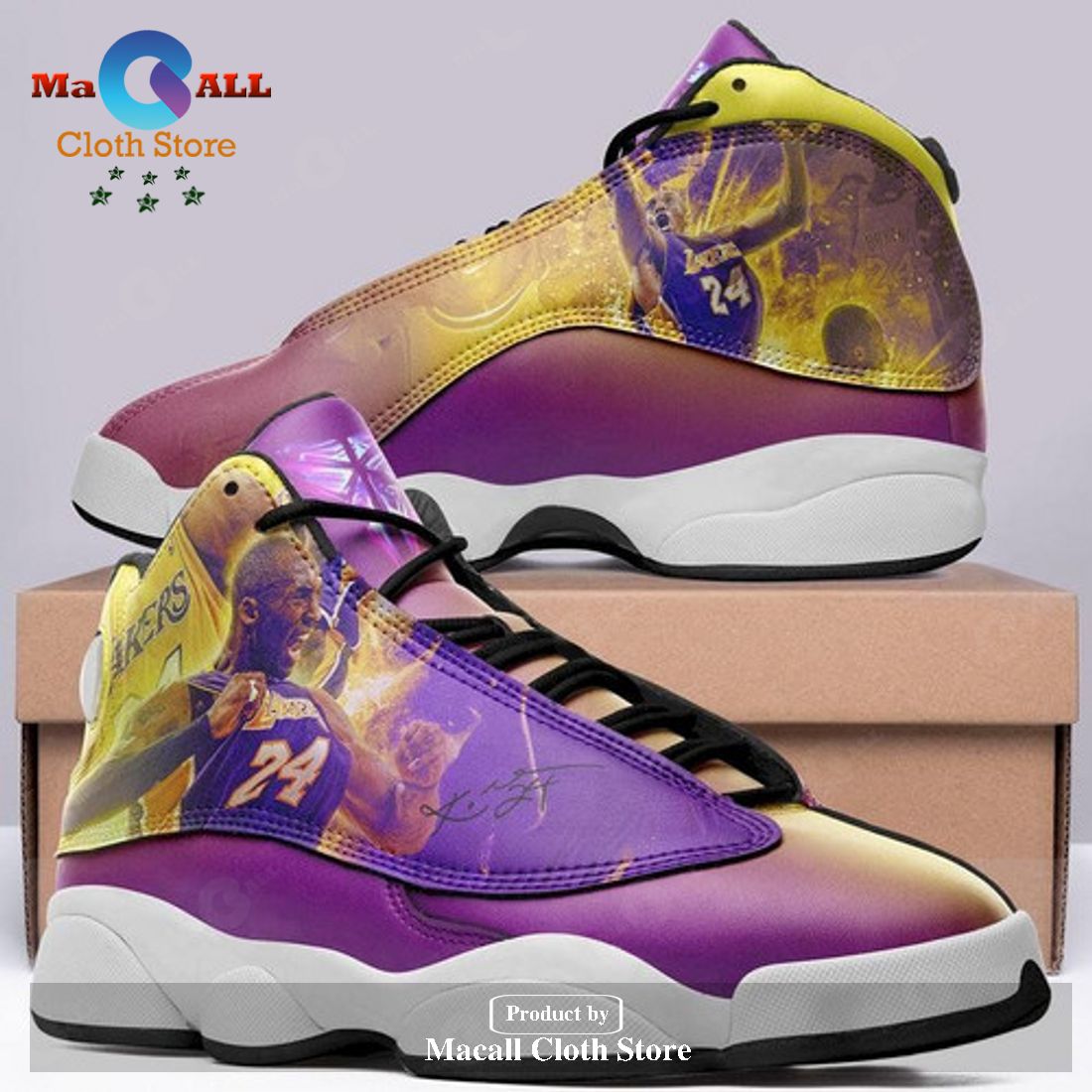 Kobe Bryant LA Lakers Yeallow Mamba Sport Shoes, Air Jordan 13 Shoes Hot 2023 Gifts For Men Women POD Design Kobe Bryant LA Lakers Yeallow Mamba Sport Shoes, Air Jordan 13 Shoes Hot 2023 Gifts For Men Women POD Design