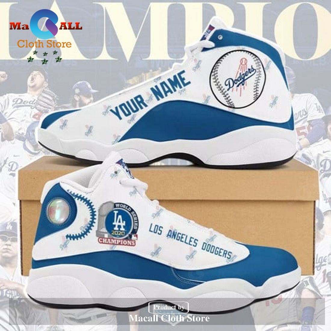 LA Dodgers World Series Champions Air Jordan 13 Shoes Sneaker, Gifts For Men Women POD Design - NA31 LA Dodgers World Series Champions Air Jordan 13 Shoes Sneaker, Gifts For Men Women POD Design - NA31