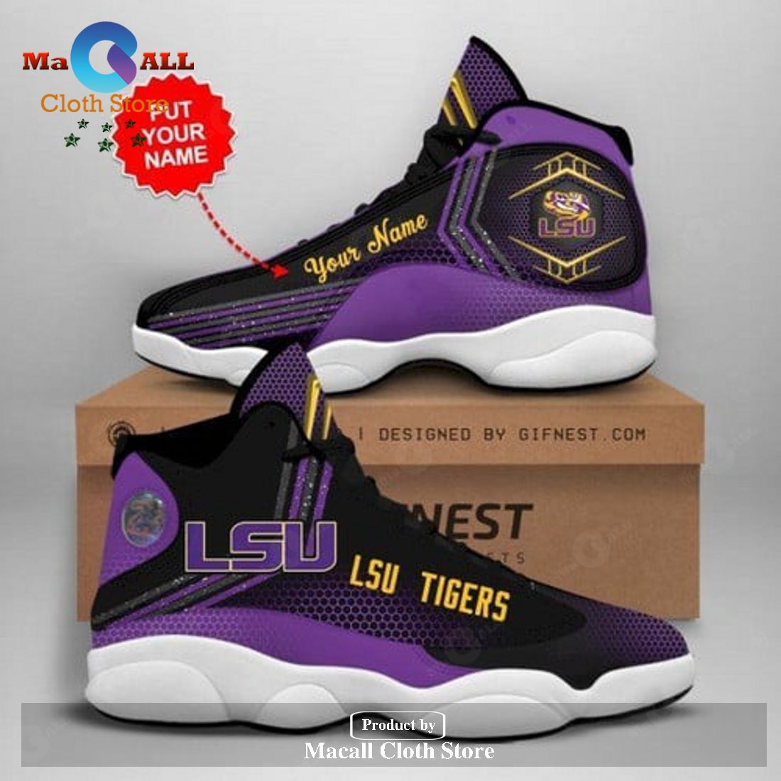 LSU Tigers Air Jordan 4 Shoes Sneaker Custom Name For Men And Women