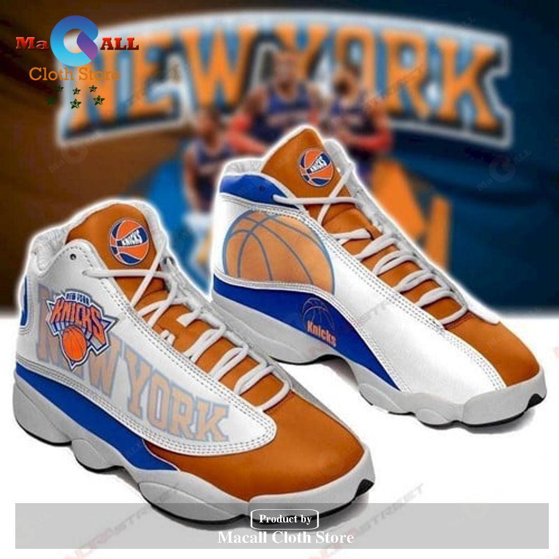 New York Knicks Air Jordan 13 Shoes Sneaker, Gifts For Men Women POD Design New York Knicks Air Jordan 13 Shoes Sneaker, Gifts For Men Women POD Design