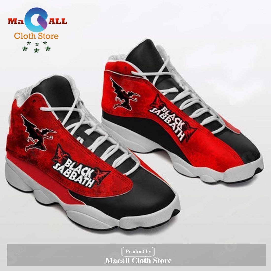 Black Sabbath Rock Band form AIR Jordan 13 Sneakers Hard Rock – Gift Shoes For Fan POD Design
