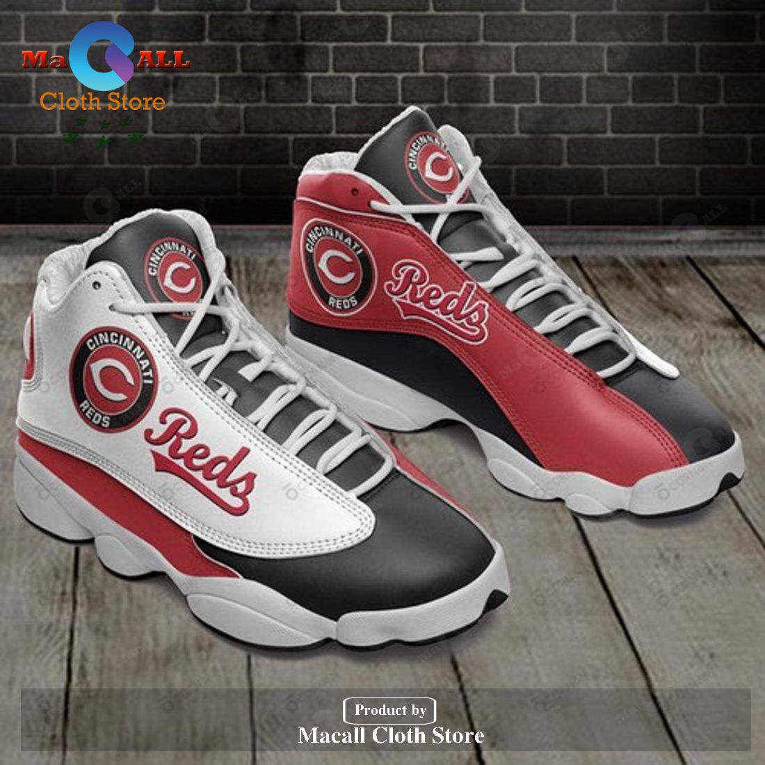 Cincinnati Reds MLB Air Jordan 13 Shoes Sneaker, Gift Shoes For Fan POD Design