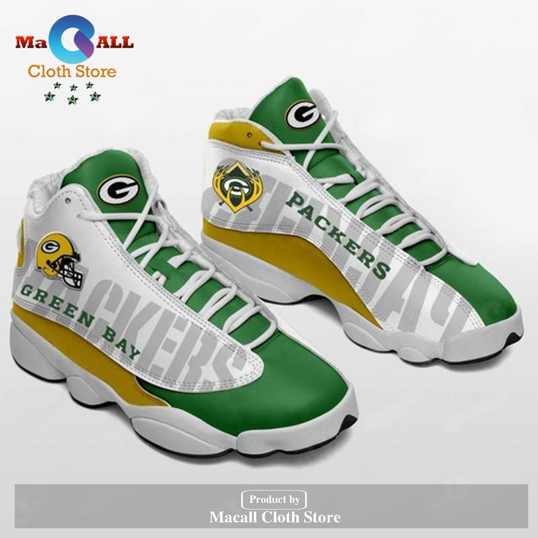 Green Bay Packers Team form AIR Jordan 13 Football Team Sneakers-Gift Shoes For Fan POD Design