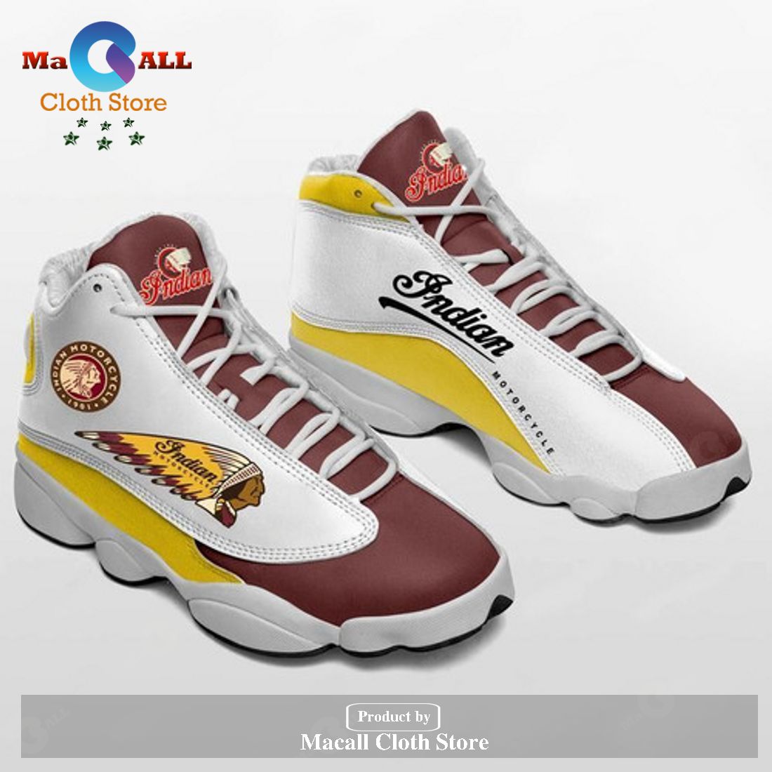 Indian Motorcycle form AIR Jordan 13 Sneakers Motorcycle-Gift Shoes For Fan POD Design