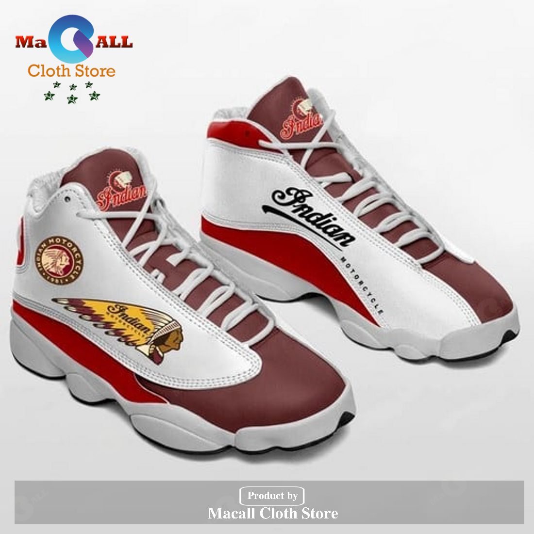 Indian Motorcycle form AIR Jordan 13 Sneakers Motorcycle-Gift Shoes For Fan POD Design – 2X01