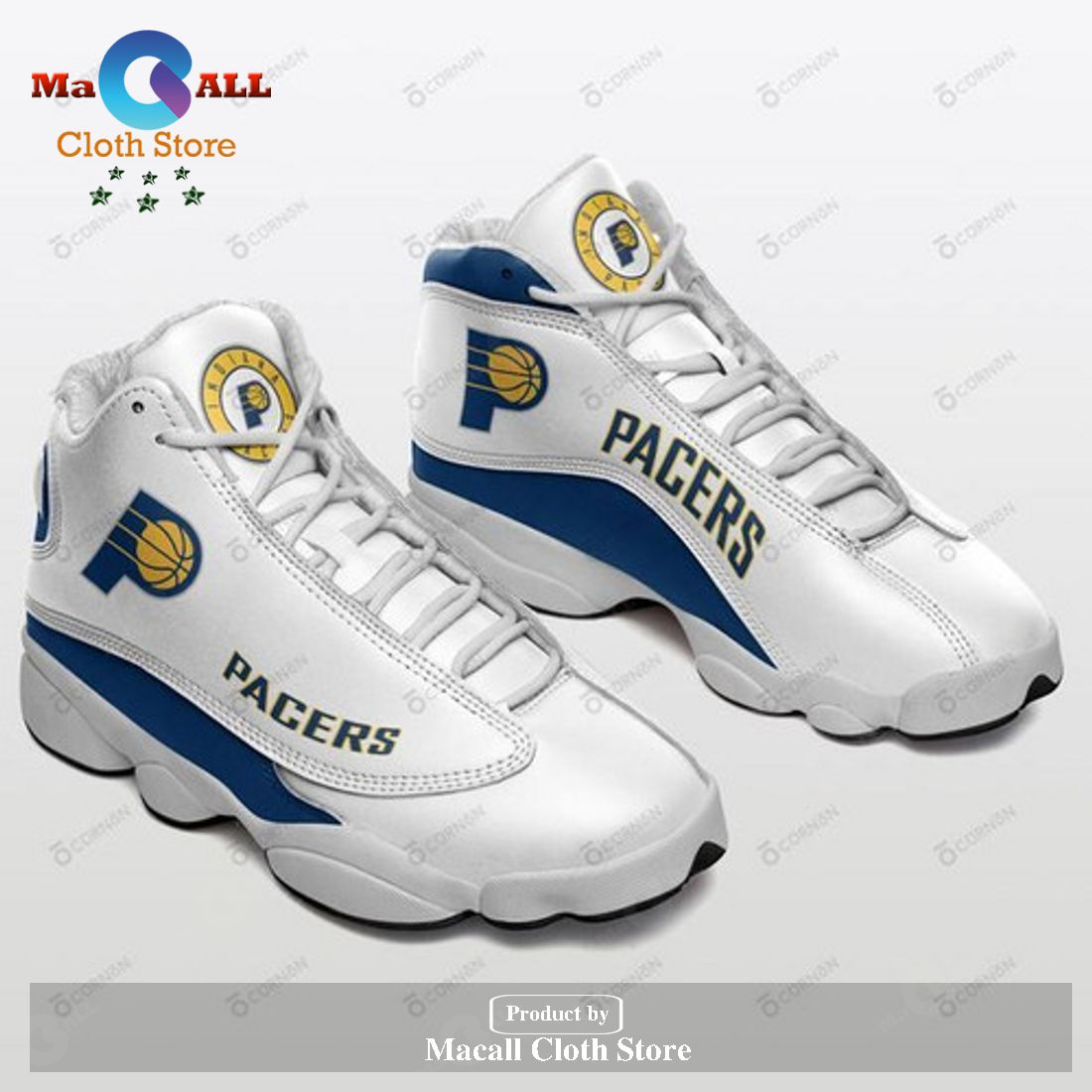Indiana Pacers NBA Air Jordan 13 Shoes Sneaker, Gifts For Men Women POD Design