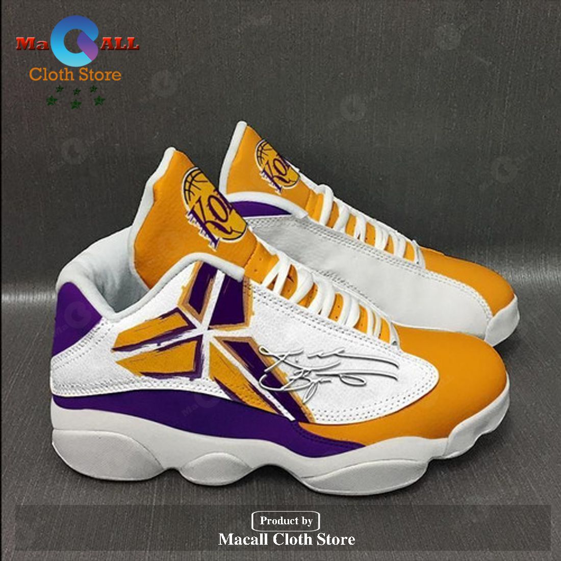 Kobe Bryant form AIR Jordan 13 Sneakers Los Angeles Lakers Sneakers Gift Shoes For Fan POD Design