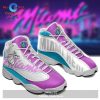 Miami Heat basket ball team form AIR Jordan 13 Sneakers-Gift Shoes For Fan POD Design
