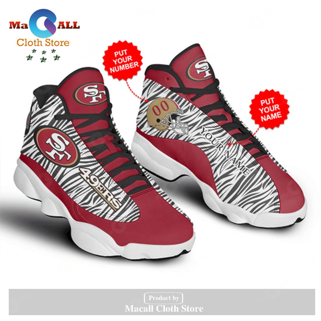 San Francisco 49ers Air Jordan 13 Sneakers Nfl Custom Sport Shoes