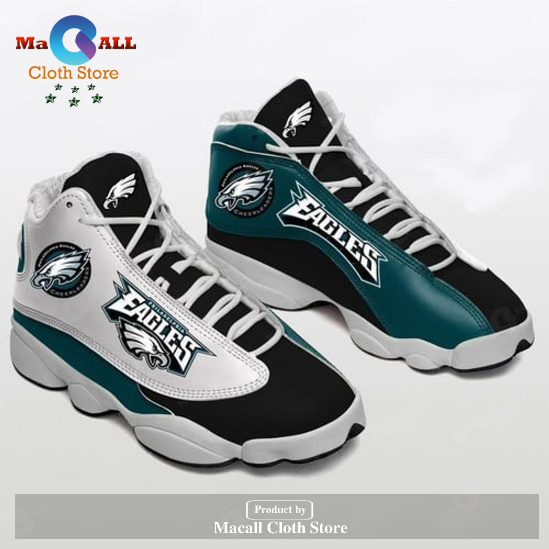 Philadelphia Eagles Air Jordan 13 Shoes, Custom Eagles Shoes