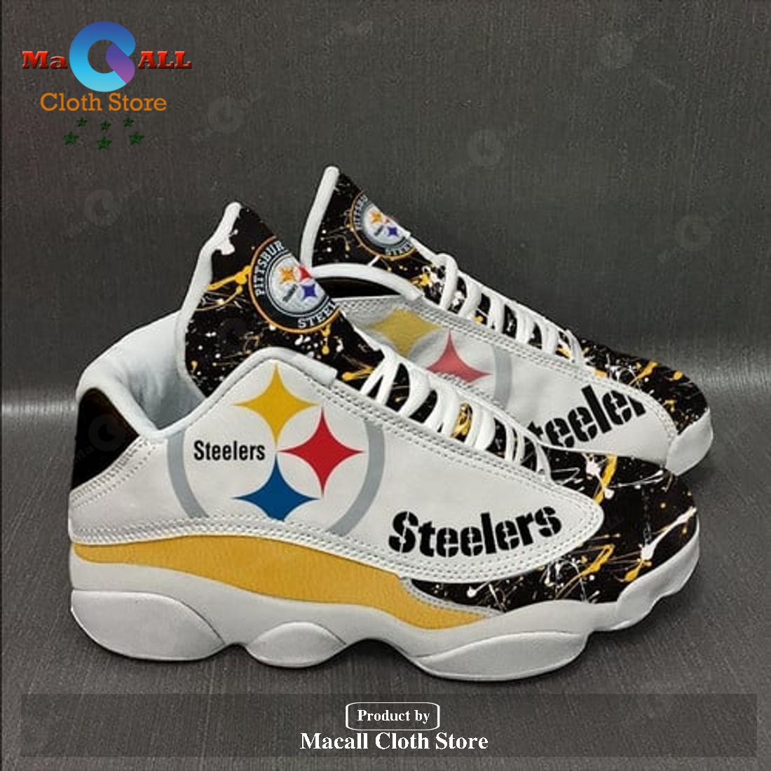 Pittsburgh Steelers football team form AIR Jordan 13 Sneakers Gift Shoes  For Fan POD Design - Macall Cloth Store - Destination for fashionistas