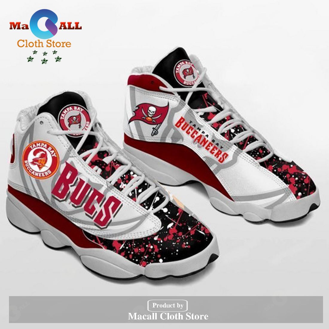 Tampa Bay Buccaneers form AIR Jordan 13 Sneakers Football Team Sneaker Gift Shoes For Fan POD Design