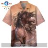 Horse Hawaiian Shirt Native American White Horse Blue Hawaii Shirt For