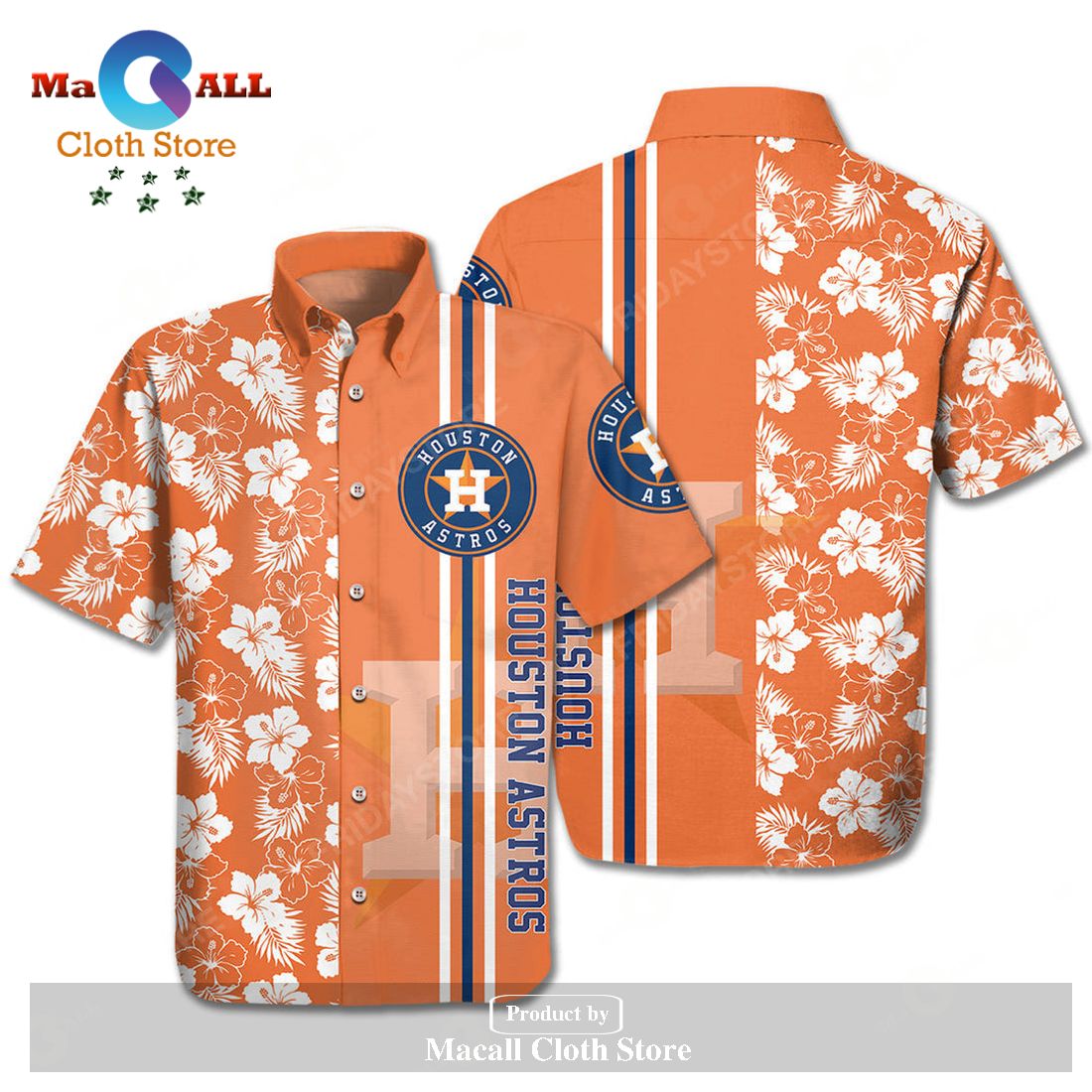 Houston Astros Hawaiian Shirt Houston Astros Logo Baseball Orange White Houston Astros Hawaiian Shirt Houston Astros Logo Baseball Orange White