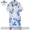 Island Darkness Navy Fitted Women’s Hawaiian Shirt and Shorts