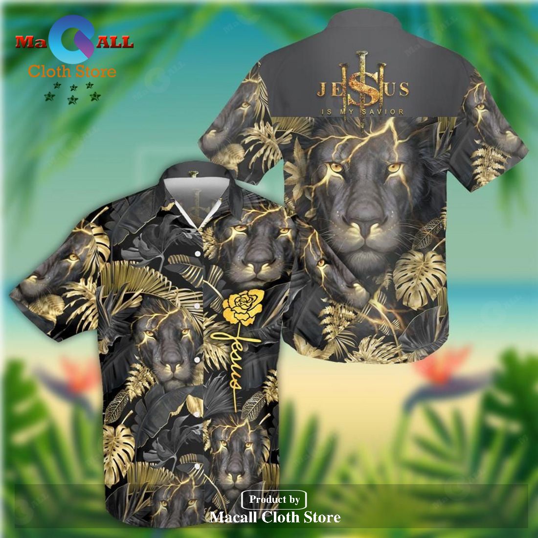 Jesus Hawaiian Shirt Jesus Is My Savior Three Nails Black Lion Hawaii Jesus Hawaiian Shirt Jesus Is My Savior Three Nails Black Lion Hawaii