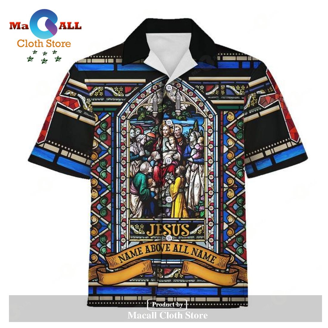 Jesus Hawaiian Shirt Jesus Name Above All Name Stained Glass Al Hawaiian Shirt Jesus Hawaiian Shirt Jesus Name Above All Name Stained Glass Al Hawaiian Shirt