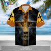 Jesus Hawaiian Shirt Medieval The Jesus Cross Pattern Black Hawaii Aloha