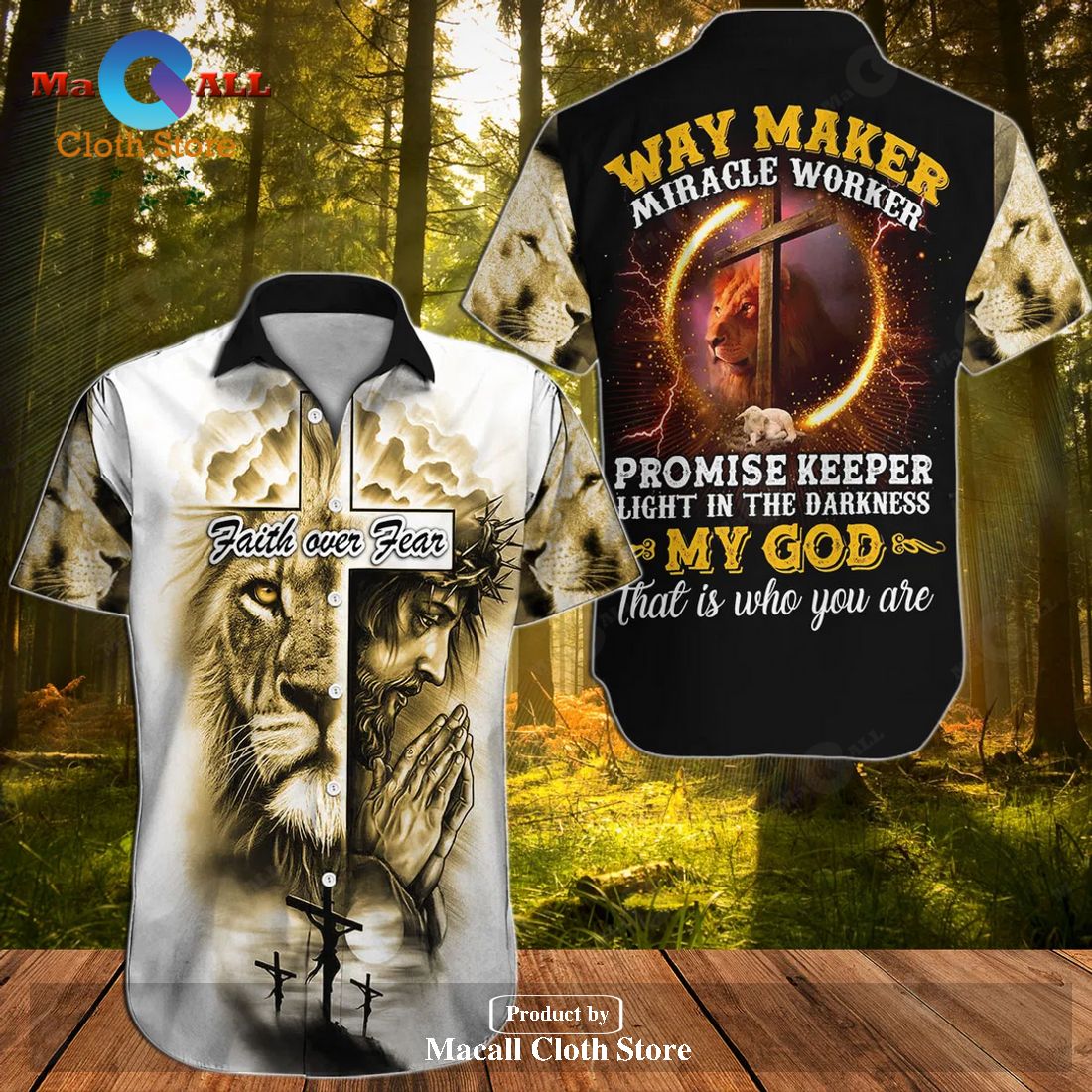 Jesus Hawaiian Shirt Way Maker Micracle Worker Promise Keeper Hawaiian Shirt