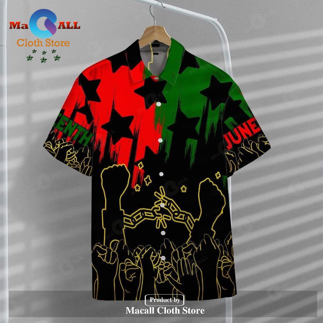Juneteenth Hawaiian Shirt Break The Chain Black Red Green Hawaii Aloha Juneteenth Hawaiian Shirt Break The Chain Black Red Green Hawaii Aloha