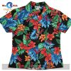 Jungle Macaws Navy Hawaiian Shirt and Shorts