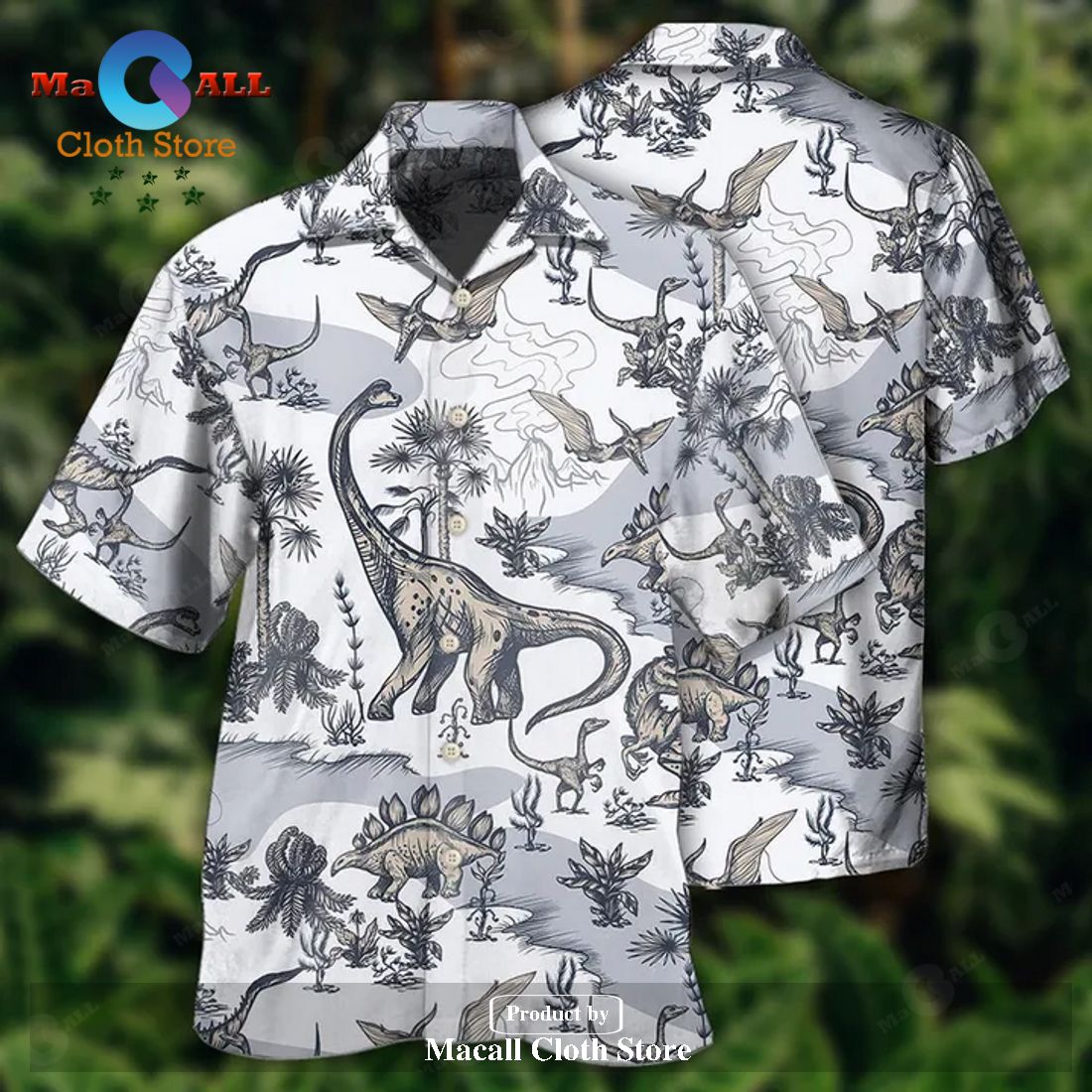 Jurassic Park Hawaiian Shirt Jurassic Dinosaur Prehistoric Black White   Jurassic Park Hawaiian Shirt Jurassic Dinosaur Prehistoric Black White 1 Dcu71 