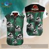 Jurassic Park Hawaiian Shirt Jurassic Park Symbol Palm Leaves Blue Hawaiian Shirt