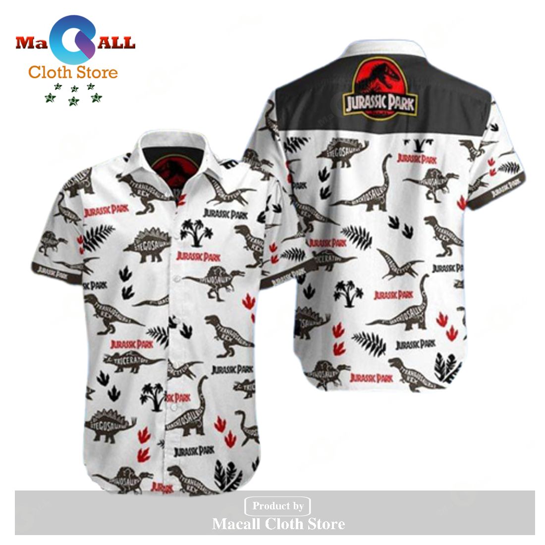 Jurassic Park Hawaiian Shirt Types Of Dinosaur Black White Hawaii Shirt   Jurassic Park Hawaiian Shirt Types Of Dinosaur Black White Hawaii Shirt 1 JFpwE 