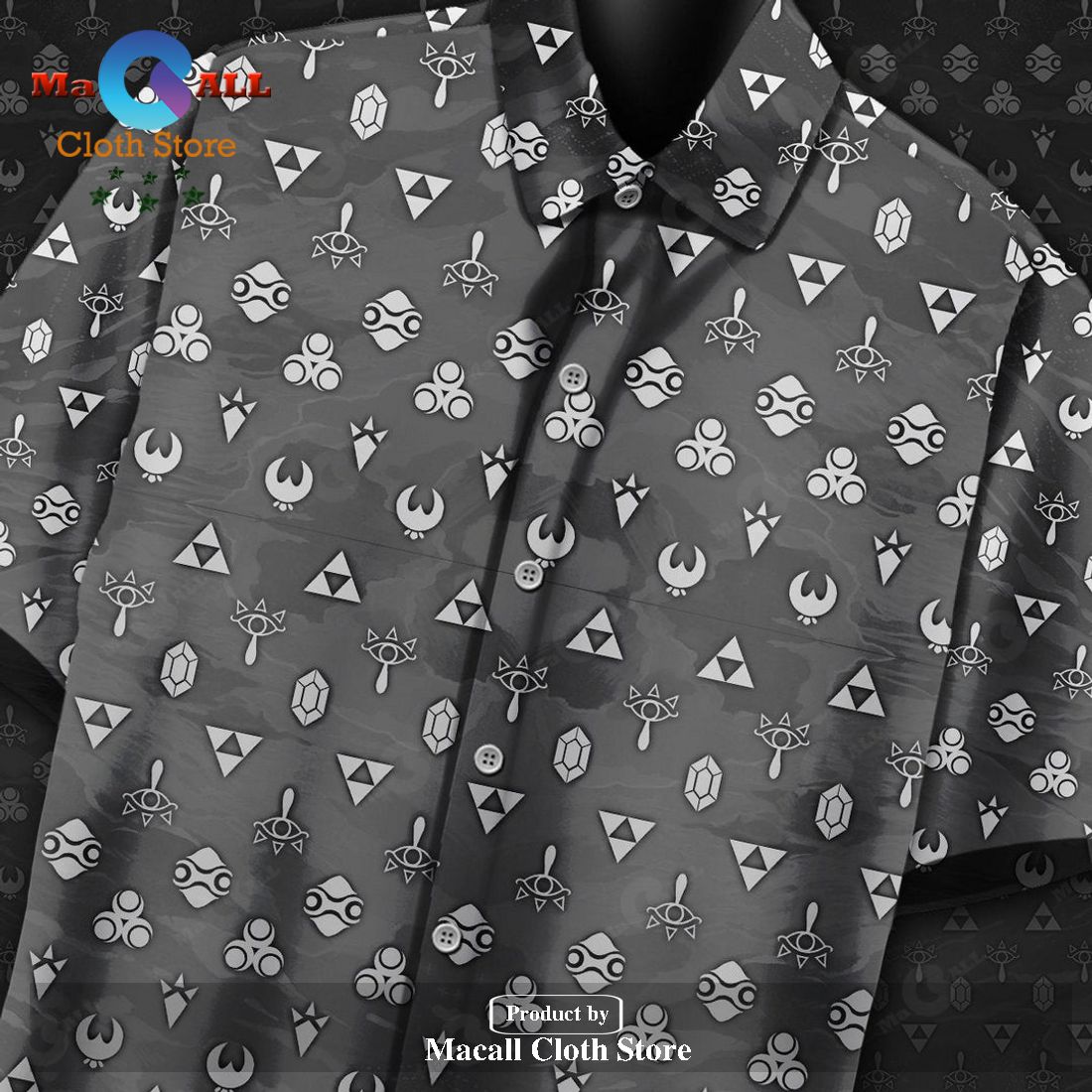 Legend Of Zelda Shirt LOZ Symbols Pattern Legend Hawaiian Shirt Legend Of Zelda Shirt LOZ Symbols Pattern Legend Hawaiian Shirt