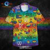 LGBT Pride Rainbow Polygonal American Flag Inside Hawaiian Shirt