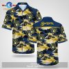 Milwaukee Brewers Tropical Dark Blue Hawaiian Shirt