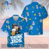 Minions Batman Robin Minions Flower Tropical Blue Hawaiian Shirt