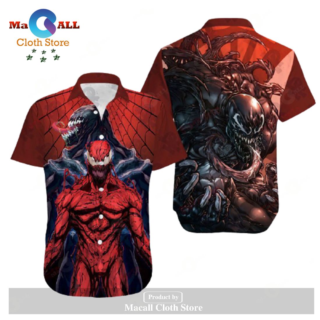 MV Venom Venom And Carnage Aloha Hawaiian Shirt MV Venom Venom And Carnage Aloha Hawaiian Shirt