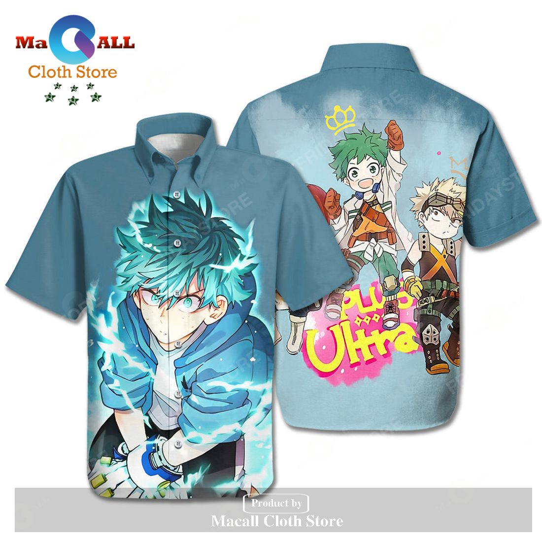 My Hero Academia Midoriya Izuku Thunder Effect For Japanese Fan Hawaiian Shirt My Hero Academia Midoriya Izuku Thunder Effect For Japanese Fan Hawaiian Shirt