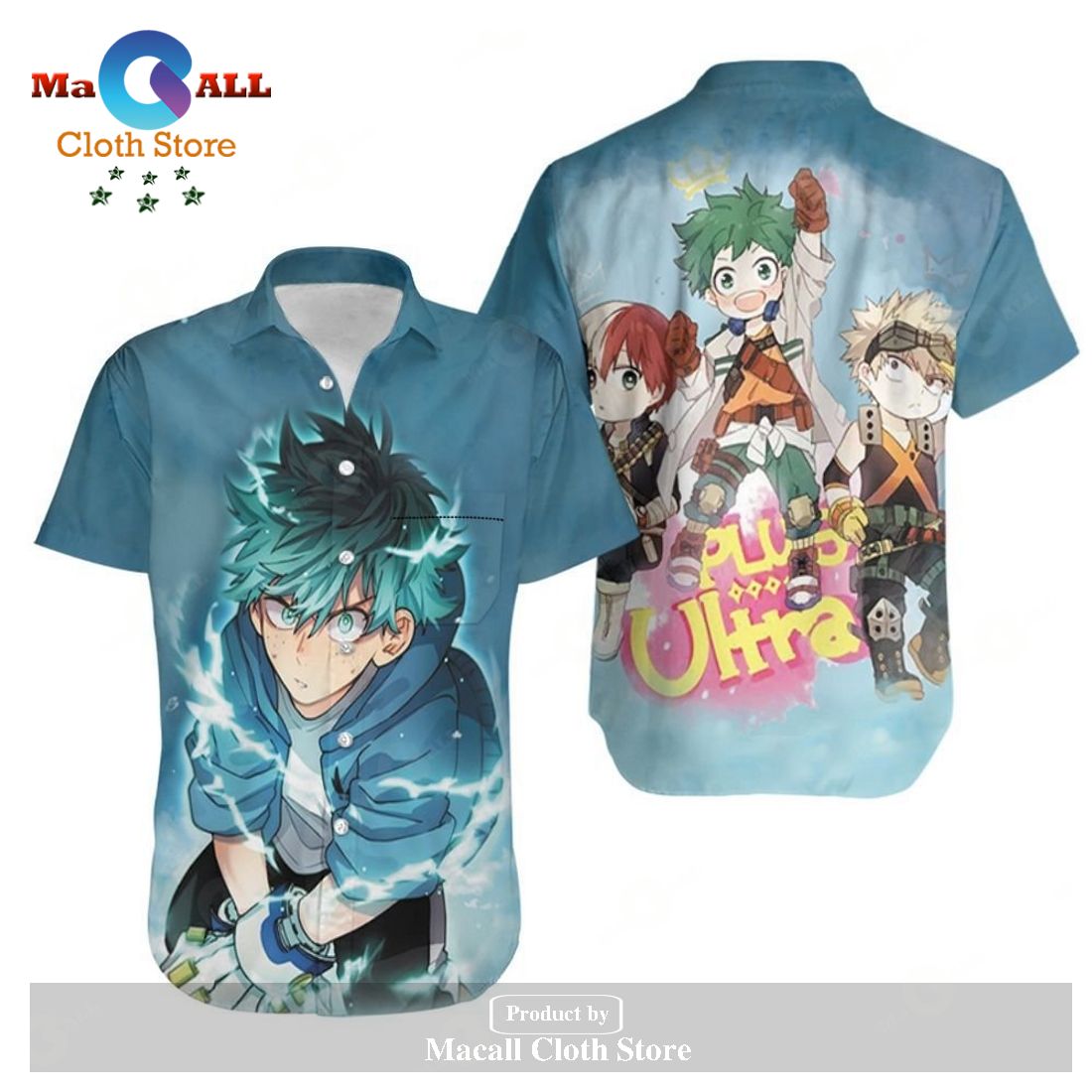 My Hero Academia Midoriya Izuku Thunder Effect For Japanese Fan Hawaiian Shirt My Hero Academia Midoriya Izuku Thunder Effect For Japanese Fan Hawaiian Shirt
